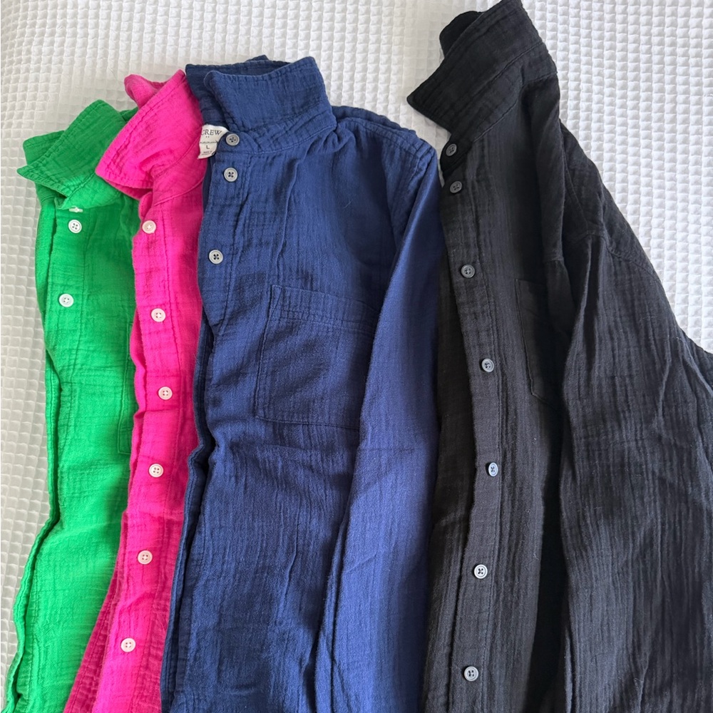 J Crew, J Crew Factory and Gap gauze tops. Gently used, smoke free home.